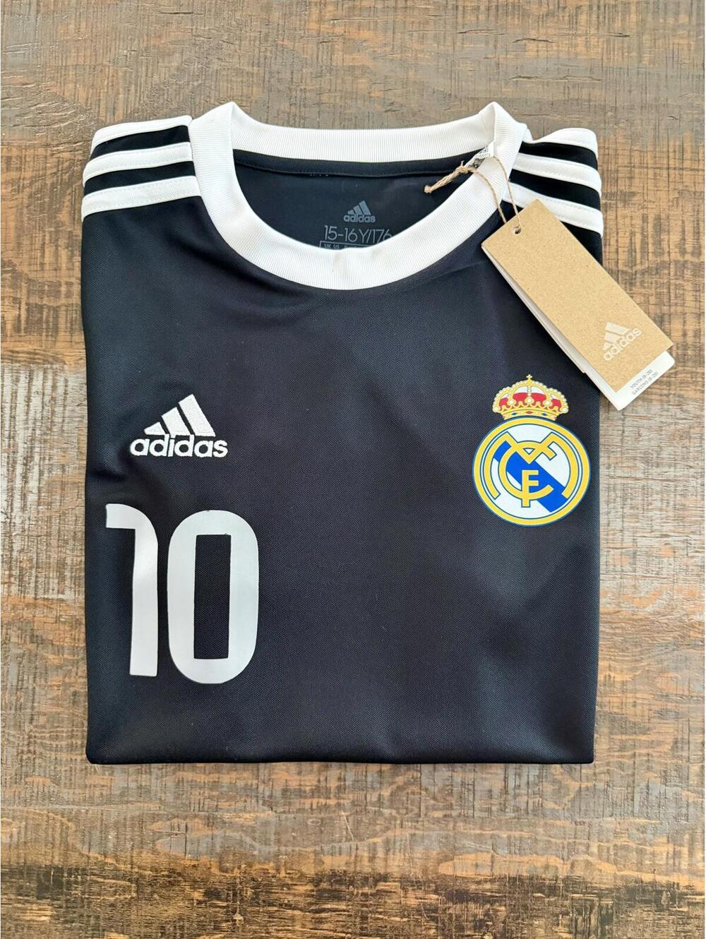Mbappe #10 Adidas Real Madrid Black Jersey for Youth/Boys XL (15/16 years)